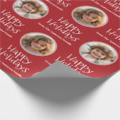 Prettige feestdagen Aangepaste foto met Whimsical Cadeaupapier (Hoek)