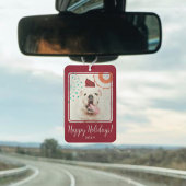 Prettige feestdagen Aangepaste foto? Rood Twee Zij Luchtverfrisser