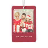 Prettige feestdagen Aangepaste foto? Rood Twee Zij Luchtverfrisser (Achterkant)