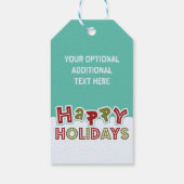 Prettige feestdagen aangepaste foto & tekst cadeau cadeaulabel (Achterkant)