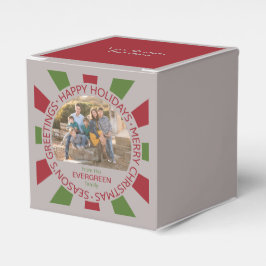 Prettige feestdagen aangepaste foto & tekst gunstv bedankdoosjes