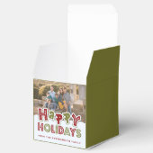 Prettige feestdagen aangepaste foto & tekst gunstv bedankdoosjes (Geopend)