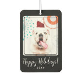 Prettige feestdagen Aangepaste foto? Two Side Gift Luchtverfrisser (Voorkant)