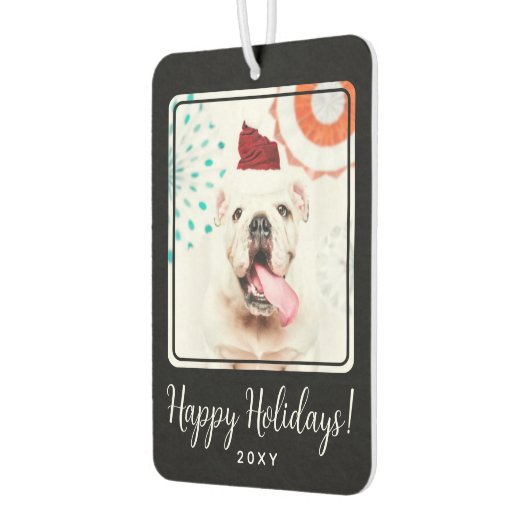 Prettige feestdagen Aangepaste foto? Two Side Gift Luchtverfrisser (Links)