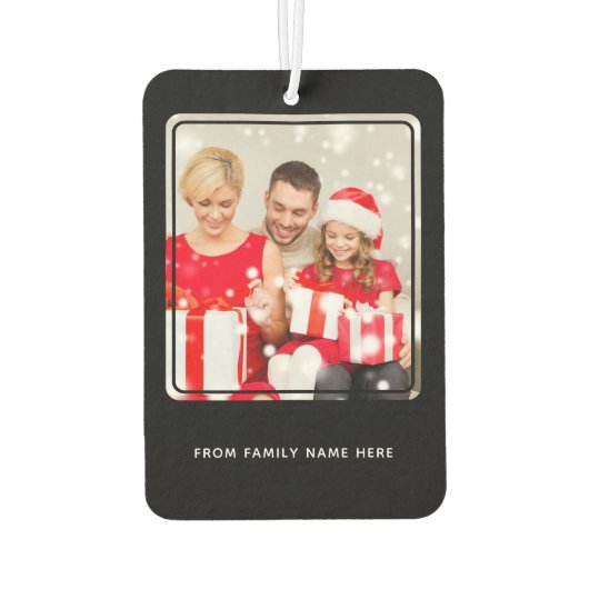 Prettige feestdagen Aangepaste foto? Two Side Gift Luchtverfrisser (Achterkant)