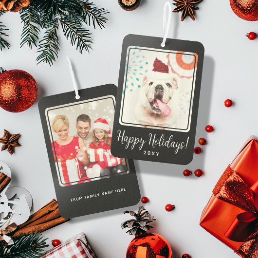 Prettige feestdagen Aangepaste foto? Two Side Gift Luchtverfrisser