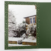 prettige feestdagen. Aangepaste foto's voor zakeli Drieluik Wenskaart (Binnenzijde eerst)