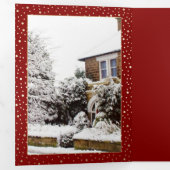 prettige feestdagen. Aangepaste foto's voor zakeli Drieluik Wenskaart (Binnenzijde eerst)