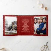 prettige feestdagen. Aangepaste foto's voor zakeli Drieluik Wenskaart (Binnen)