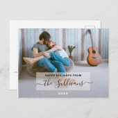 prettige feestdagen aangepaste fotovakantiekaart briefkaart (Voorkant / Achterkant)