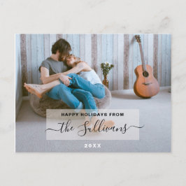 prettige feestdagen aangepaste fotovakantiekaart briefkaart