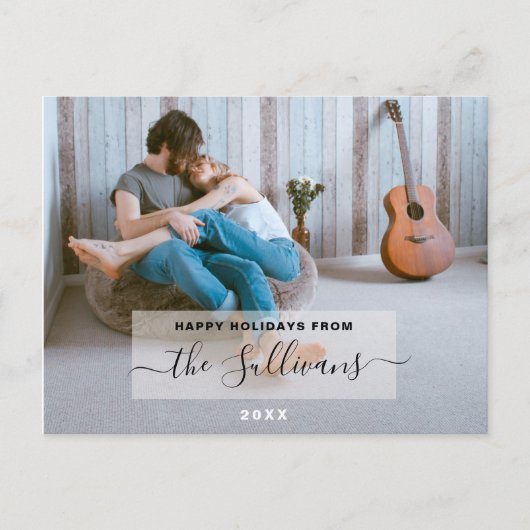 prettige feestdagen aangepaste fotovakantiekaart briefkaart (Voorkant)