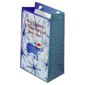 Prettige feestdagen Aangepaste geschenkzak Klein Cadeauzakje (Achterkant Gekanteld)