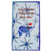 Prettige feestdagen Aangepaste geschenkzak Klein Cadeauzakje (Voorkant)