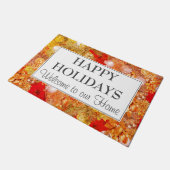 prettige feestdagen aangepaste kerst deurmat (Schuin)