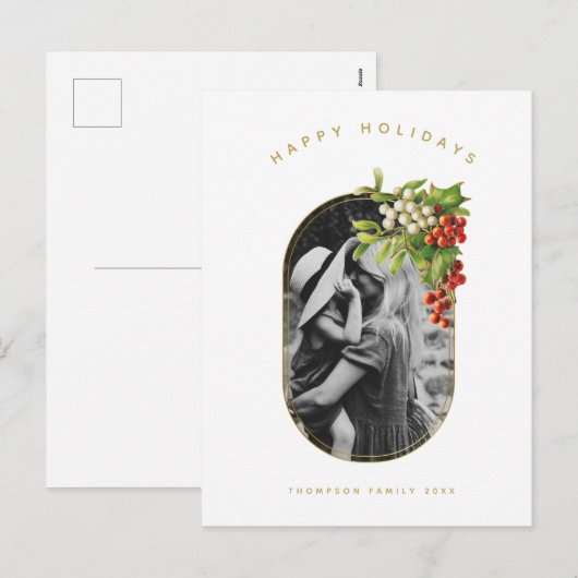 prettige feestdagen aangepaste kerstfeestdagen (Voorkant / Achterkant)