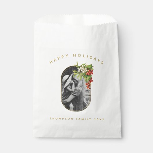 prettige feestdagen aangepaste kerstfeestdagen bedankzakje (Voorkant)