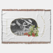 prettige feestdagen aangepaste kerstfeestdagen deken (Voorkant)