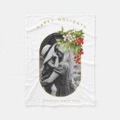 prettige feestdagen aangepaste kerstfeestdagen fleece deken (Voorkant)