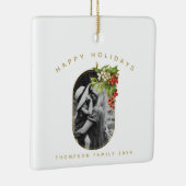 prettige feestdagen aangepaste kerstfeestdagen keramisch ornament (Rechts)