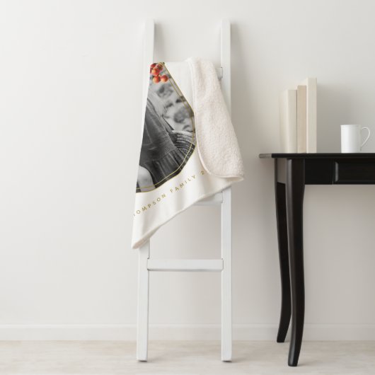 prettige feestdagen aangepaste kerstfeestdagen sherpa deken (In situ)