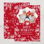 prettige feestdagen. Aangepaste kerstflatfotokaart Feestdagenkaart (Voorkant / Achterkant)