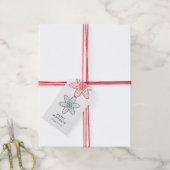 Prettige feestdagen Aangepaste kleur minimalistisc Cadeaulabel (Met Touw)