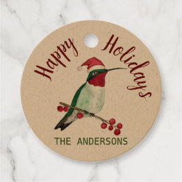 Prettige feestdagen Aangepaste kraft Bedankjes Labels