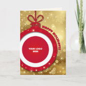 prettige feestdagen. Aangepaste Logo bedrijfs Kaar Feestdagen Kaart (Voorkant)