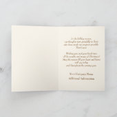 prettige feestdagen. Aangepaste Logo bedrijfs Kaar Feestdagen Kaart (Binnen)