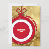 prettige feestdagen. Aangepaste Logo bedrijfs Kaar Kaart (Voorkant)