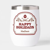 Prettige feestdagen Aangepaste naam (Achterkant)