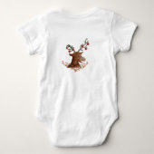 Prettige feestdagen aangepaste naam Baby Bodysuit (Achterkant)