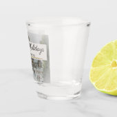 Prettige feestdagen aangepaste nostalgische kersts shot glas (Rechts)