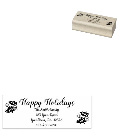 Prettige feestdagen Aangepaste Rubber Stamp Rubberstempel (Gestempeld)