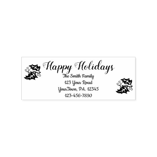 Prettige feestdagen Aangepaste Rubber Stamp Rubberstempel (Afrduk)