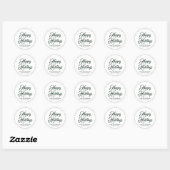 prettige feestdagen aangepaste script Santa's Rein Ronde Sticker (Vel)