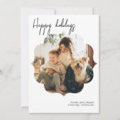 Prettige feestdagen Aangepaste tekstfoto gepersona Feestdagenkaart (Voorkant)