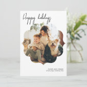 Prettige feestdagen Aangepaste tekstfoto gepersona Feestdagenkaart (Staand voorkant)