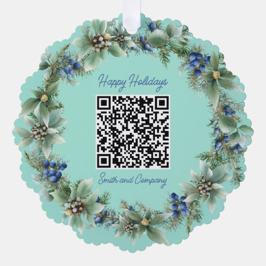 Prettige feestdagen Aangepaste URL voor persoonlij Ornament Kaart (Voorkant)