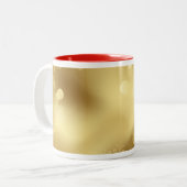 prettige feestdagen. Aangepaste zakelijke Logo ker Tweekleurige Koffiemok (Voorkant links)