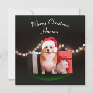 Prettige feestdagen aanpasbare kerstkaart notitiekaartje