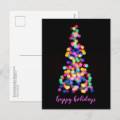 Prettige feestdagen Abstracte kleurrijke boomlicht (Voorkant / Achterkant)