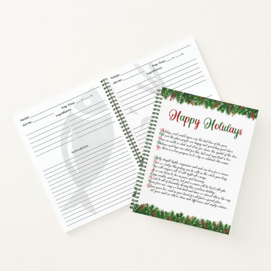 prettige feestdagen Acrostisch gedicht boek (Binnen)