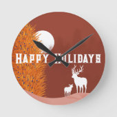 Prettige Feestdagen - Acryl Wandklok (Voorkant)