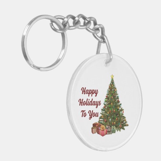 prettige feestdagen AcrylSleutelhanger Sleutelhanger (Voorkant Links)