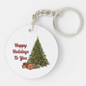 prettige feestdagen AcrylSleutelhanger Sleutelhanger (Achterkant)