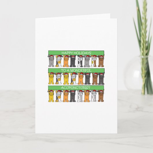 Prettige feestdagen Acupuncturist Kaart (Voorkant)