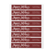 prettige feestdagen Adres Label, raparound (Vel)