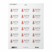 prettige feestdagen Adresetiketten Etiket (Full Sheet)